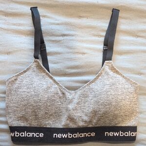 Heather Gray Sports Bra, NEW BALANCE, size L